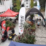 Sanitätshaus, Ausstellung von verschiedenen Fahrrädern der Firma Hasebikes, Elektromobilen und Rollatoren